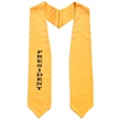 62 in Gold Satin President Graduation Stole