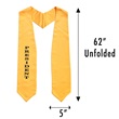 62 in Gold Satin President Graduation Stole