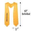 62 in Gold Satin Treasurer Graduation Stole