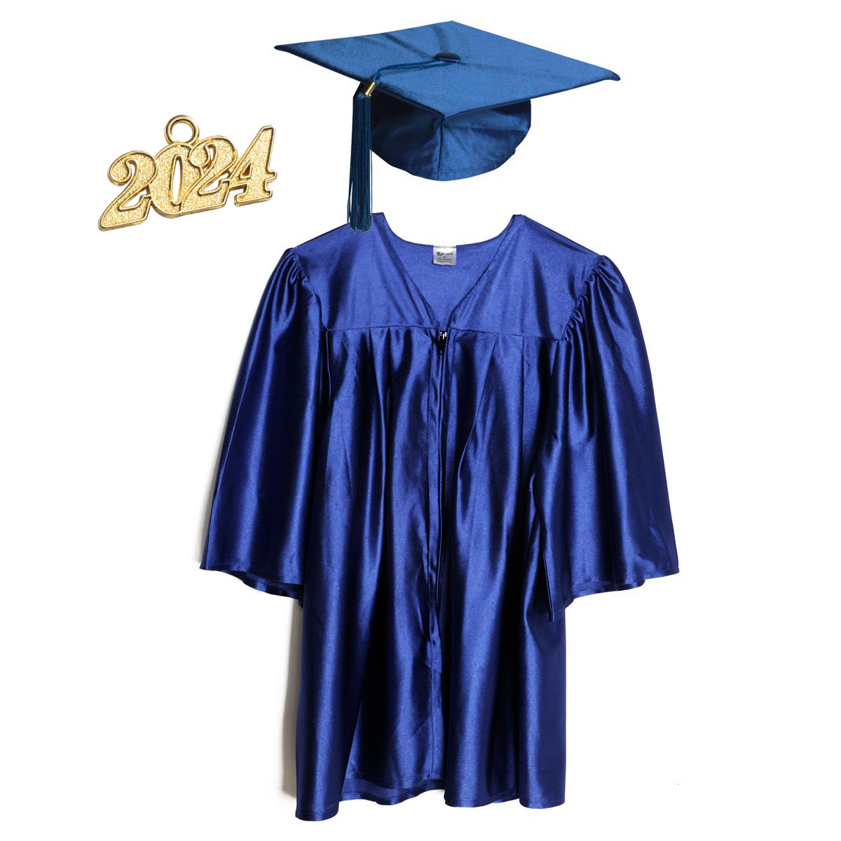 Newrara Unisex Shiny Kindergarten Graduation Gown Cap with Tassel 
