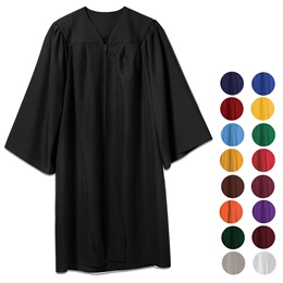 Adult-size Matte-finish Graduation Gown