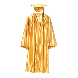 Adult Graduation Cap, Gown, and Tassel Set - Shiny