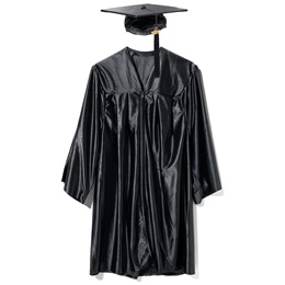 Adult Graduation Cap, Gown, and Tassel Set - Shiny