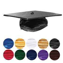 9 3/8 in Adult Graduation Shiny-finish Cap