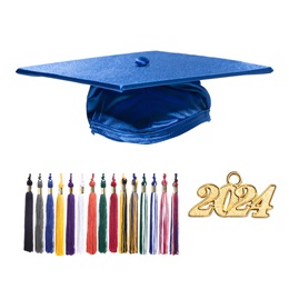 Adult Graduation Cap and Tassel Set - Shiny