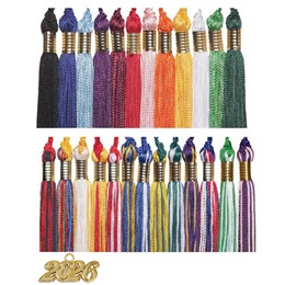 15 in. Adult Size Graduation Tassel With 2025 Charm