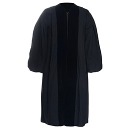 Adult-size Black Doctoral Elite Graduation Gown