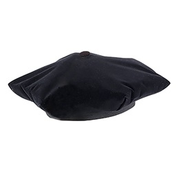 12 in x 2 in Black Velvet Doctoral Tam