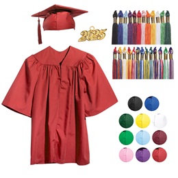 Child Graduation Cap Gown Tassel Package - Matte