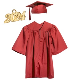 Child Graduation Cap Gown Tassel Package - Matte