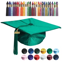11.5 in. Child-size Shiny Graduation Cap and Tassel Set
