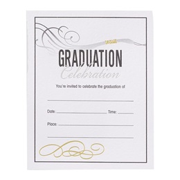 4 in x 6 in Silver and Gold Graduation Celebration Cards, pkg of 20
