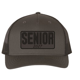 Black and Gray Senior 2027 Baseball Cap