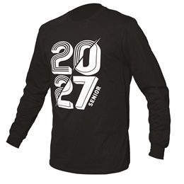 Black and White Senior 2027 Long Sleeve Shirt