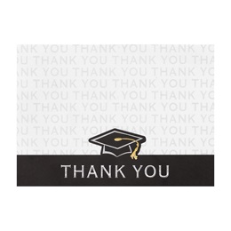4 in x 6 in Grad Cap Thank You Notes, pkg of 20