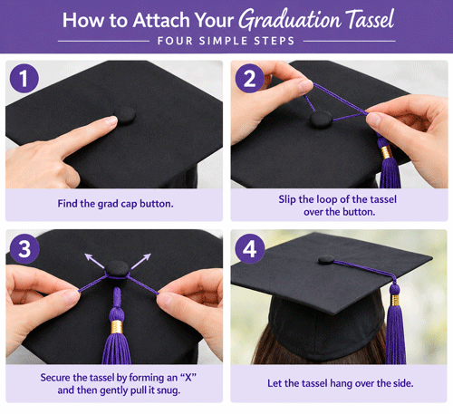 add tassel to grad cap