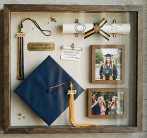 add tassel to shadowbox