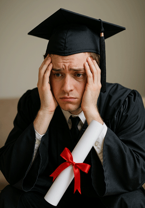 stressed out graduate